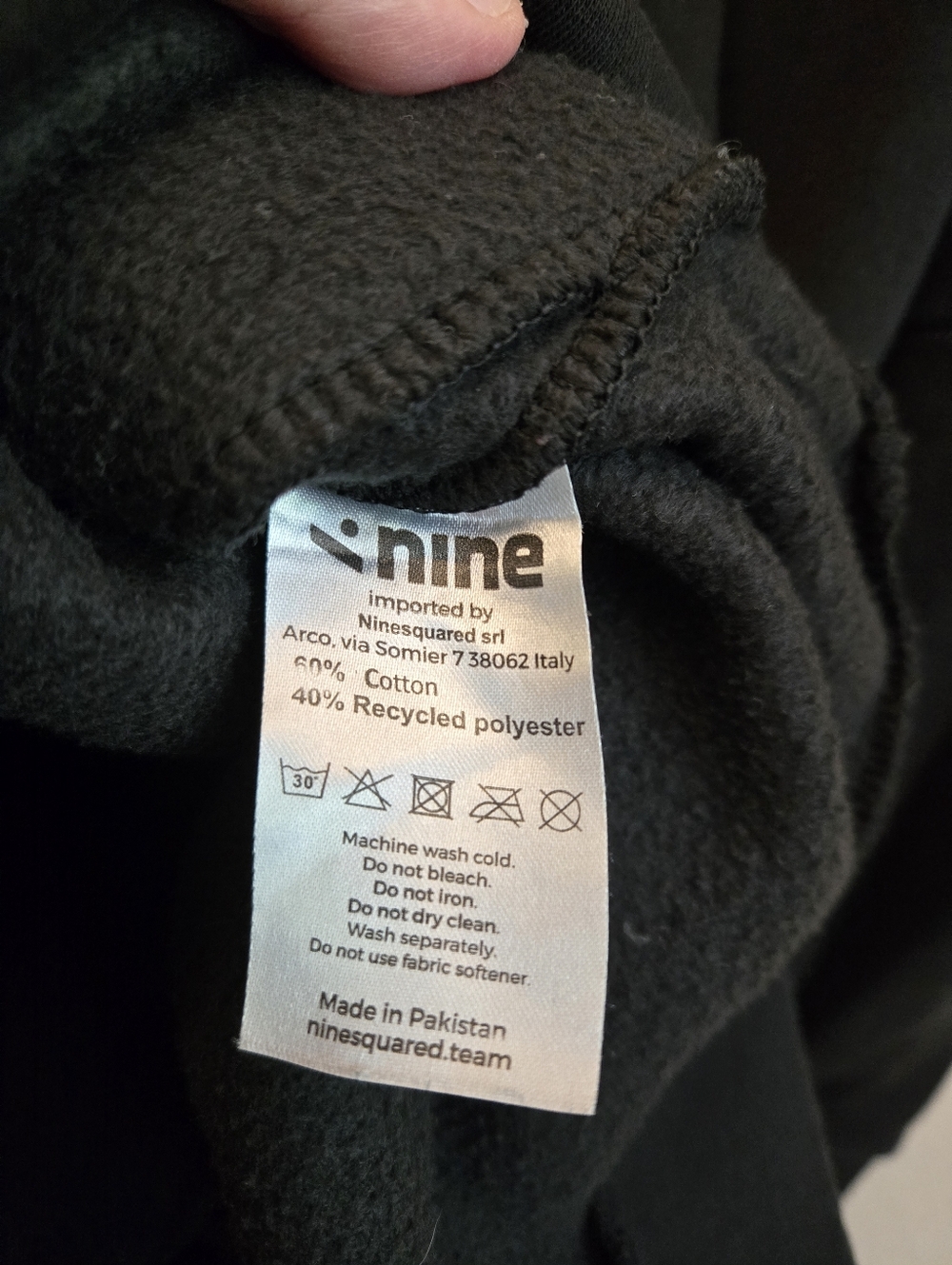 Ninesquared Academy Volleyball Hooded Sweatshirt Sz L Black, Logo Front & Back - Picture 9 of 10